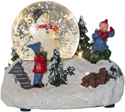 Star Trading LED-landschap 'Winterville' met sneeuwbol en kerstmotief, batterij + timer, B 12 cm, H 10 cm