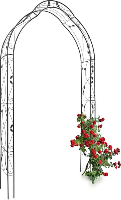 rozenboog - met vogel - 255 x 137 x 39 cm - tuinboog metaal - klimplanten - tuin