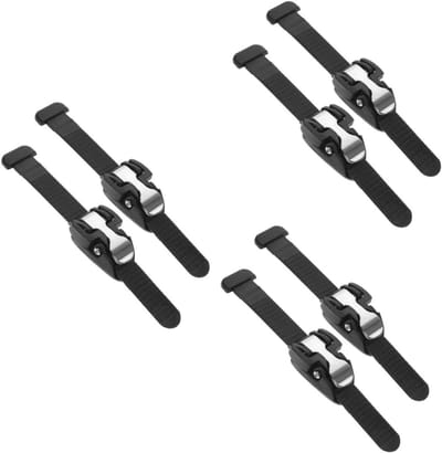 Skate Gespen - Vastzetbanden - Schoenen Vastzetten - Verstelbare Lengte - 6 Stuks - Zwart