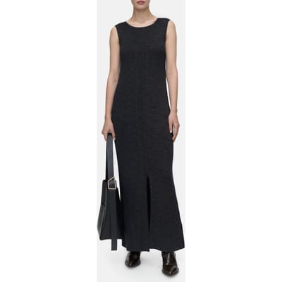 Closed Sleeveless Rib Dress Smokey Blue Size: L | Maxi Dresses Outlet | Dames | Blauw