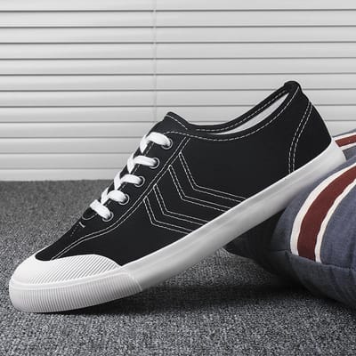 Nieuwe Herenschoenen Ademende Canvas Schoenen Platte Veterschoenen Casual Schoenen Witte Schoenen Heren Zachte Zool Stoffen Schoenen Heren 44