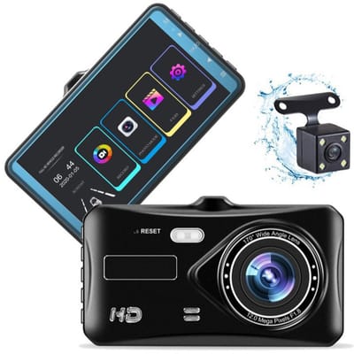 Dual Dashcam voor Auto - Voor en Achter - Full HD - Parkeermodus - 170° wijdhoeklens（Inclusief 128GB geheugenkaart）