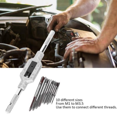 Dailygoods- Tapset 11-delig - Mini-kraan - Hoge Snelheid Staal - Schroefdraadboor - T-Handvat Ratchet Houder - Verbeterde werkefficiëntie