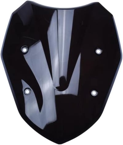 Motor Windscherm - Windvanger Kuipruit - Motorrijden Bescherming - Dubbele Kromming - 36.5x34.5 cm - Zwart