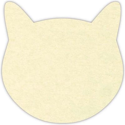 Poes vilt onderzetters - Creme - 6 stuks - ø 9,5 cm - Tafeldecoratie - Glas onderzetter - Cadeau - Woondecoratie - Woonkamer - Tafelbescherming - Onderzetters Voor Glazen - Keukenbenodigdheden - Woonaccessoires - Tafelaccessoires