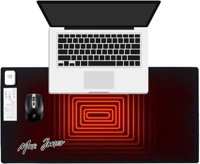 Mrs. Jones Smart verwarmde bureau-onderlegger muismat 7 warmtestanden automatische uitschakeling tafelonderlegger touch-bediening waterdicht kantoorwerk thuis .