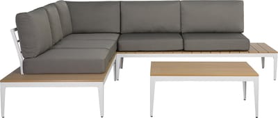 POSITANO - Loungeset voor 5 - Donkergrijs - Kunsthout