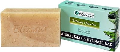 Elicious® - Natuurlijke Zeep - Jasmijn - Handgemaakte Zeep - Biologisch Afbreekbaar - Handzeep - Douchezeep - Halal - Plasticvrij - Alcoholvrij - Vegan - Dierproefvrij - 100gr