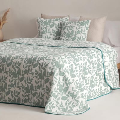 Lichtgewicht Jacquard Sprei voor Bed 135/140 cm - Perfect voor Lente en Zomer - Ademend en Comfortabel - 235 x 270 cm - Groen