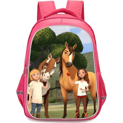 Meisjes Spirit Riding Print Casual Schoolrugzak Schooltas Voor Tiener Meisje Nylon Waterdichte Rugzakken Vrouwelijk black