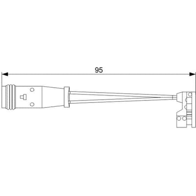 Waarschuwingscontact, remblokslijtage BOSCH 1 987 473 006