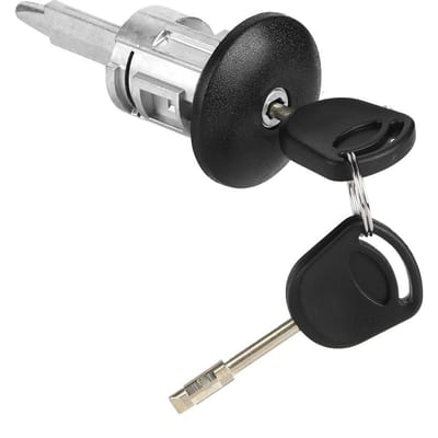Voor Rechts Bestuurderszijde Deurslotcilinder met 2 Sleutels 4060638 Past voor Ford Transit MK6 MK7 gray