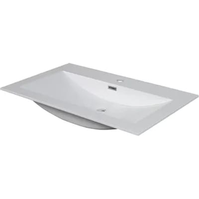 Aquavive Enkele Wastafel Cecina / Savena - Anders - Glanzend - Inclusief Kraan - Wit - 50cm