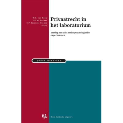 Privaatrecht In Het Laboratorium - Jonge Meesters