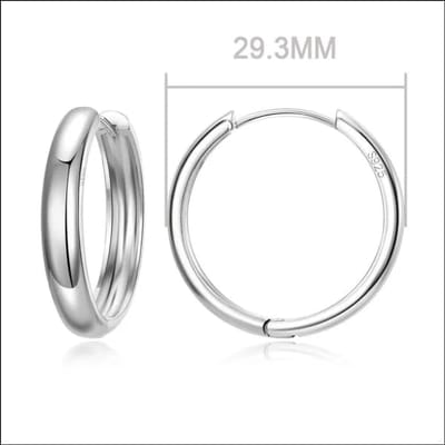 Aramat Jewels | Oorringen | Zilveren Gladde Oorringen online kopen | 30x5mm | |12mm | Zilver | Kinderen, Volwassenen | Verkleurd niet