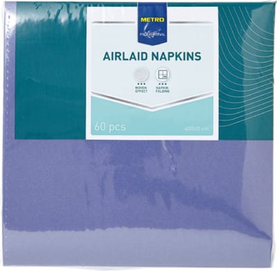 Servetten - 40 cm - Airlaid - donkerblauw - 60 stuks