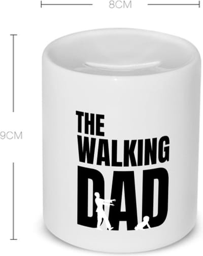 Akyol - the walking dad Spaarpot - Quotes - je vader - zombie vader - vader cadeautjes - vaderdag - verjaardagscadeau - verjaardag - cadeau - geschenk - kado - gift - vader artikelen - 350 ML inhoud