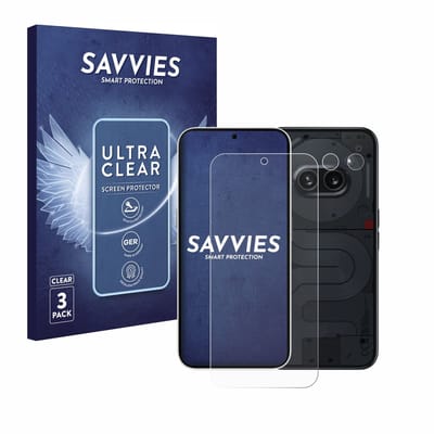 Savvies - Screenprotector voor Nothing Phone (2a) (Voor+Camera) - Folie Beschermfolie transparant 6 Stuks