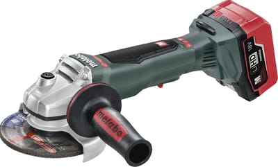 Metabo WB 18 LTX BL 125 QUICK 18V LiHD Accu haakse slijper set (2x 5.5Ah accu) in koffer - 125mm - koolborstelloos