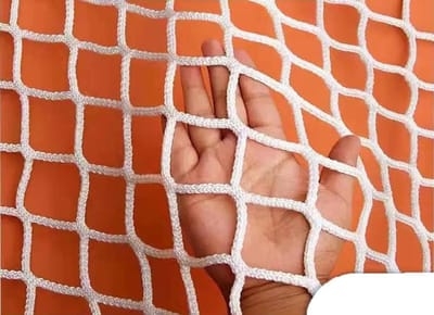 Veiligheidsnet Balkon - Kinderbeveiliging Net - Huis Beveiligen - Knooploze Weeftechniek - 6M x 6M - Wit