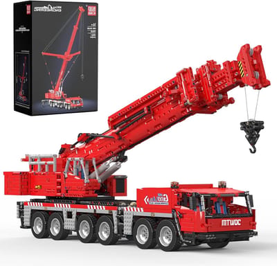 Techniek Bouwset - Kraan Model - Bouwen en Spelen - RC Afstandsbediening - 4566 Stukjes - Grijs