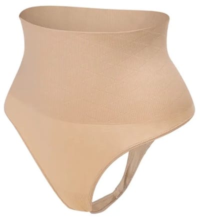 ATTREZZO® Corrigerend ondergoed - Maat L - Beige - Butt lifter onderbroek - String - Billen lift broekje - Shapewear voor taille - Baleinen