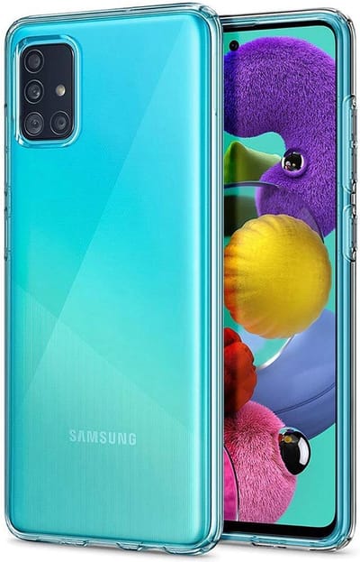 Hoesje - Geschikt voor Samsung Galaxy A51 - Sterk & Shockproof - Siliconen Case - Hoes Cover - Telefoonhoes - Transparant