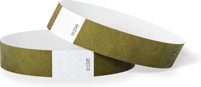 1000 stuks Polsbandjes Tyvek - 19 mm - festival bandjes - corona polsbandje - Goud