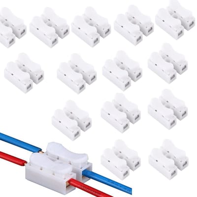 100 stuks 2P CH-2 kroonterminals voor plugbare kabels - Snelle koppeling, LED verlichting, elektrische draadverbinding zonder solderen