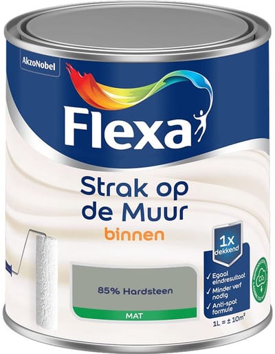 Flexa - Strak Op De Muur Binnen Mat - 85% Hardsteen - Mengverf - 1 L