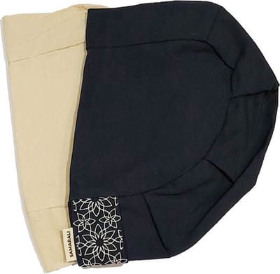 Samarali Biologisch Katoenen Halve Maan Meditatiekussenhoezen - Marineblauw - 38 x 25 x 14 cm - Geschikt voor Zafu Meditatiekussen - Yoga Kussen - Duurzaam - Zen Accessoire