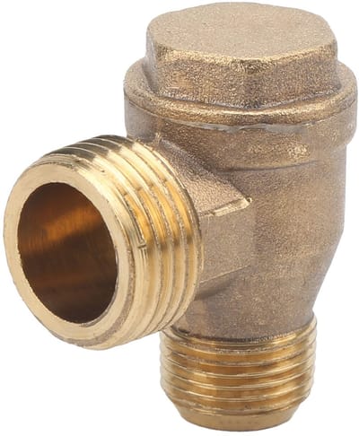 Allecto - 2-weg Terugslagklep - Messing Ventiel - Hoge hardheid - 1/2x3/8 - Voor hydraulische en pneumatische systemen - Voorkomt terugstroming