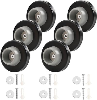 Deur Stopper Set - Muur Beschermer - Schade Voorkomen - Verstelbare Rubber - 6 Stuks - Zwart