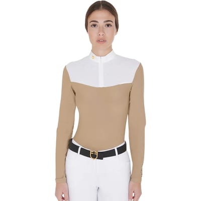 Wedstrijdrij polo met lange mouwen voor dames Equestro