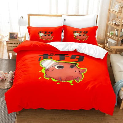 Chainsaw Man Pochita Beddengoed Collectie Enkel Twin Volledig Queen King Size Bed Collectie Volwassen Kind Slaapkamer Dekbedovertrek Collecties Anime Met Beddengoed US Twin 173x218cm