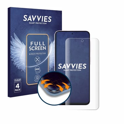 Savvies - Screenprotector voor Samsung Galaxy A56 5G - Folie Beschermfolie transparant volledig dekking 4 Stuks