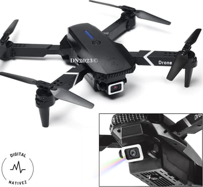 Digital Nativez zwarte drone met dual camera | incl. afstandsbediening | geschikt voor Iphone en Android | incl. handtas – dual camera