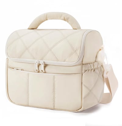 Dailygoods- Lunchtas Geïsoleerd - Gewatteerd Ontwerp - 2 Compartimenten - Lekvrij - Waterdicht - Ideaal voor Picknick - Lunchbox