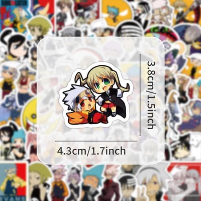 1050 100 Stuks Soul Eater Cartoon Graffiti Stickers Japanse Manga Mode Diy Speelgoed Voor Scrapbook Reistas Esthetische Stickers