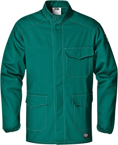SIR SAFETY FLAME RETARDANT Stof Werkjas HEREN Veiligheidsjas Smaragdgroen - Vlamvertragend - EN ISO 11612 - EN ISO 11611