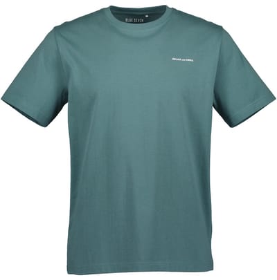 Blue Seven - Shirt 302867 groen + print achterzijde KM - maat L