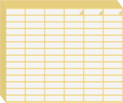 Zelfklevende Witte Labels 1260 Stuks 10 x 31 mm voor Schrijven, Markeren en Organiseren in Huis, School en Kantoor