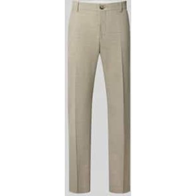 slim fit pantalon met mix van wol en linnen model 'OASIS'