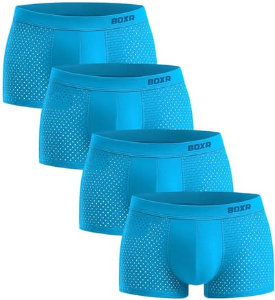 BOXR Boxershort Heren 4 Pack - Bamboe Ondergoed Heren - Duurzaam & Ademend - Zijdezacht - Perfecte Pasvorm - Heren Ondergoed - Onderbroeken Heren - Ideaal voor Dagelijks Gebruik & Sport - Maat S
