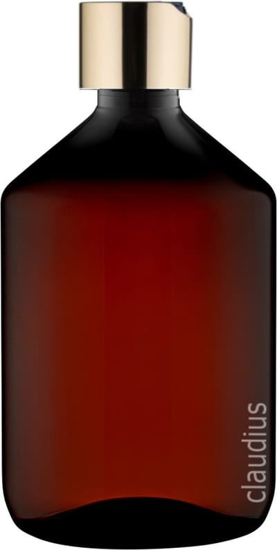 Lege Plastic Fles Apothekersfles 500 ml PET Amber bruin - met gouden klepdop - set van 10 stuks - navulbaar - leeg