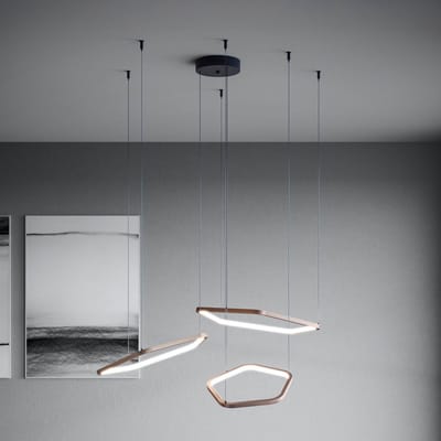 Stars of Light LED hanglamp Estrella, brons, 3-lamps, CCT