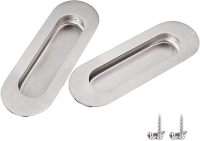 Set van 2 Ingebouwde Deurgrepen 120mm, RVS Verzonken Trekhandgrepen voor Keuken, Schuifdeuren en Kasten