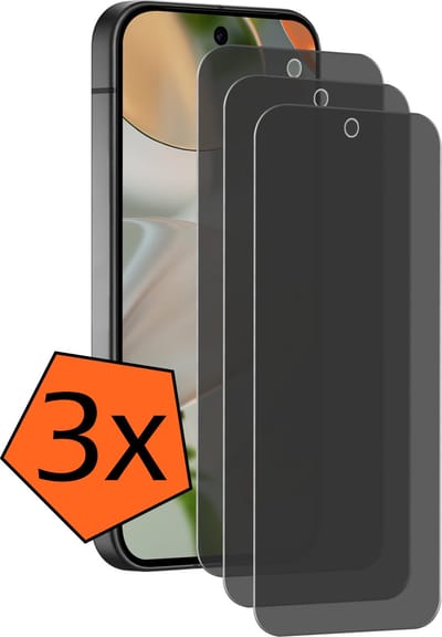 Screenprotector - 3 Stuks - Geschikt voor Google Pixel 10 - Privacy Filter - Gehard Glas - Beschermglas - Tempered Glass - Screen Protector