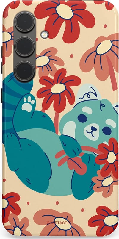 Casetastic Hoesje Geschikt voor Samsung S24 Plus - Stijlvolle Beschermende Duo-layer Case - Rode panda knuffels
