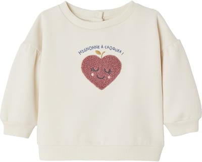 Vertbaudet Babysweater met hartjes in bouclй